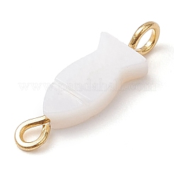 Natürliche Süßwasser-Muschel Fisch Verbinder Verbinder Charms&nbsp;PALLOY-JF02821