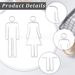 Cartelli per bagni maschili e femminili con retro adesivo acrilico&nbsp;AJEW-WH20054-401A