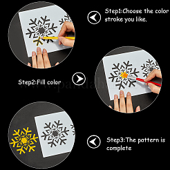 8 pochoir de Noël en plastique creux&nbsp;DIY-GF0009-93