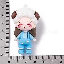 Die 12 chinesische Tierkreis-Mädchen-Puppe PVC-Kunststoff-Anhänger&nbsp;LS-KY-S172-16H