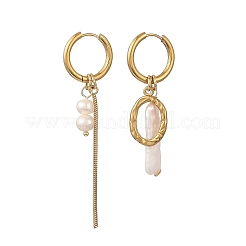 Boucles d'oreilles créoles pendantes en acier inoxydable 202&nbsp;EJEW-JE07393