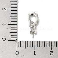 Cremagliera in ottone micro pavé trasparente cubic zirconia cup peg bails&nbsp;KK-A222-17P
