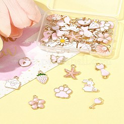 40pcs 20 styles de pendentifs en émail en alliage&nbsp;ENAM-FS0003-33