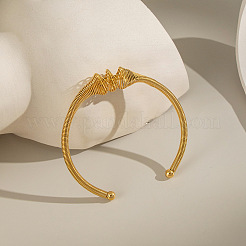 Brazaletes de acero inoxidable 304 con espiral y diseño abierto para mujer.&nbsp;MC0249