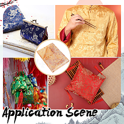 Polyesterstoff mit chinesischem Blumenmuster für Bekleidung und Heimtextilien&nbsp;DIY-WH0622-735C