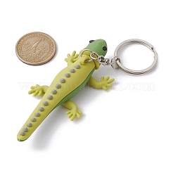 Llavero de plástico pvc de cocodrilo/lagarto de dibujos animados&nbsp;KEYC-JKC00670
