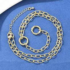 Messing-Kabelkette und Lariat-Halskette&nbsp;NJEW-H087-06C-G