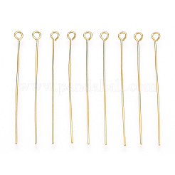 Épingle à œil en laiton&nbsp;KK-G331-09-0.5x35