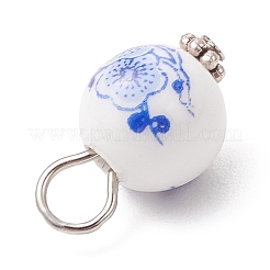 Pendentifs en céramique et porcelaine imprimés de fleurs faits à la main&nbsp;PALLOY-JF03928-01