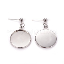 Boucles d'oreilles à tige en acier inoxydable 304 résistant au ternissement&nbsp;LS-STAS-L226-019D-P