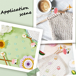 4 Stück 2 Stile Schaf & Kuh Silikonperlen Stricknadelschützer/Stricknadelstopper&nbsp;DIY-SC0023-94