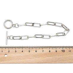 Anlaufgeschützte Büroklammerkettenarmbänder aus Edelstahl 304&nbsp;BJEW-O186-03P