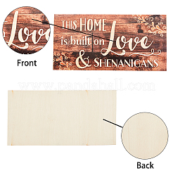 1 pezzo di decorazione da parete in legno naturale per la decorazione della porta d'ingresso della casa&nbsp;AJEW-CN0001-02G