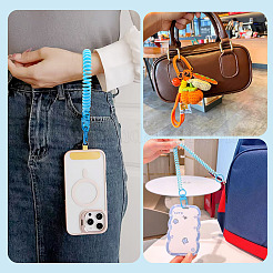 10 porte-clés à ressort rétractable en spirale en plastique&nbsp;KEYC-TA0001-84