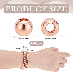 Perles en laiton&nbsp;KK-PH0012-56RG-01