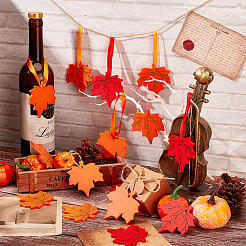 18 Stück 3 Farben Herbst Spray bemalt Holz große Anhänger&nbsp;WOOD-GA0001-53