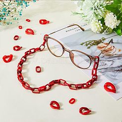 240 anneau de liaison en acrylique de 4 styles&nbsp;OACR-FH0001-034