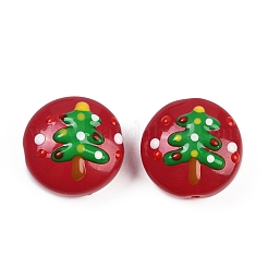 Perles de Noël en émail lampwork faites à la main&nbsp;X1-LAMP-C020-03G