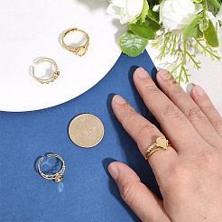 4 stücke 2 arten 304 edelstahl offene manschette ring komponenten&nbsp;STAS-ME0003-04