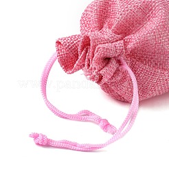 Buste con coulisse in sacchetti di imballaggio in tela imitazione poliestere&nbsp;ABAG-R004-14x10cm-04