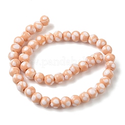 Perles vernissées manuelles&nbsp;LAMP-D002-8mm-01K