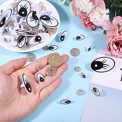Ovales Sicherheitsauge aus Kunststoff&nbsp;DIY-GL0005-64C