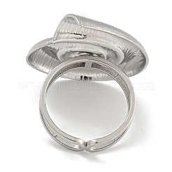 304 Edelstahlring für Damen&nbsp;RJEW-U014-03P