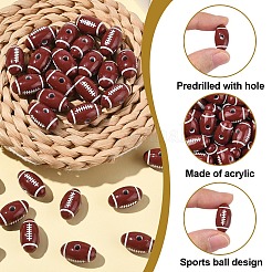 50pcs Acrylperlen im Handwerksstil&nbsp;MACR-YW0003-85