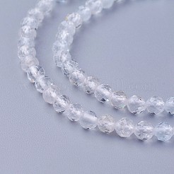 Natürliche weiße Topasperlenstränge&nbsp;X-G-F619-28-4mm