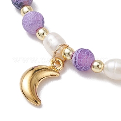 Bracelets extensibles faits à la main en perles de coquillage pour femmes&nbsp;BJEW-JB11403