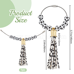 Decorazioni pendenti con nappe in similpelle&nbsp;AJEW-WH20011-20B