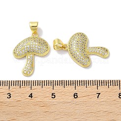 Porte micro ouvrent pendentifs zircone cubique en laiton de placage&nbsp;KK-Z039-03G