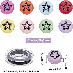 Kit fai da te per realizzare braccialetti elastici colorati per bambini&nbsp;DIY-CA0001-58