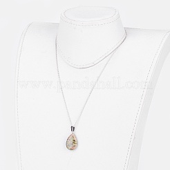 Colliers de pierres précieuses Pendentif naturelles et synthétiques&nbsp;X-NJEW-JN02160