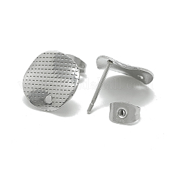 Anlaufgeschützte Ohrstecker-Beschläge aus Edelstahl 304&nbsp;STAS-Q225-06A