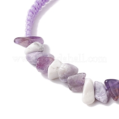 Verstellbare geflochtene Armbänder aus natürlichen Edelsteinen für Damen&nbsp;BJEW-JB10997-02