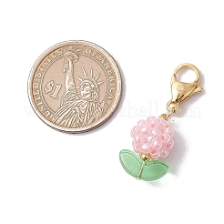Perline di vetro a forma di fiore decorazioni pendenti con perline&nbsp;HJEW-MZ00195