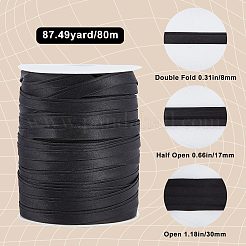 Polyester Satinband&nbsp;SRIB-WH0007-09B