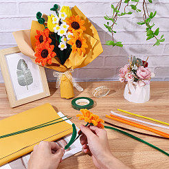 DIY-Sets zum Basteln von Sonnenblumen-Drehstäben&nbsp;AJEW-SC0032-03