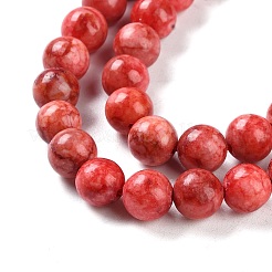 Brins de perles teints en turquoise naturelle&nbsp;TURQ-U001-02C