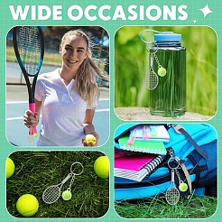 5 llavero de raqueta de tenis de acrílico opaco con aleación.&nbsp;KEYC-YW00243-01