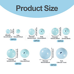 100pcs 5 Arten undurchsichtige Acrylperlen&nbsp;MACR-TADJ0001-12E