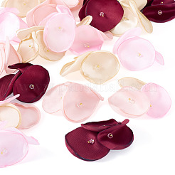 20 Stück 5 Stile künstliche Seidenrosen-Blumenanhänger&nbsp;PALLOY-TA00198