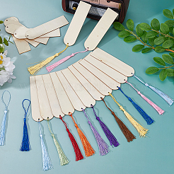 DIY-Set zum Basteln von leeren Bogen-Lesezeichen aus Holz&nbsp;DIY-FH0009-01