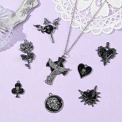 8 pendentif en alliage émaillé et strass&nbsp;ENAM-FS0004-33