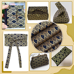 Tessuto di cotone in stile giapponese con motivo a squame di pesce&nbsp;DIY-WH0579-98A