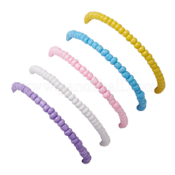 5 pièces 5 couleurs ensembles de bracelets extensibles en perles de verre&nbsp;BJEW-MZ00126