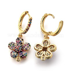 Reperti per orecchini a cerchio huggie in ottone&nbsp;EJEW-F190-17G