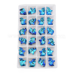 96 brins de perles de verre galvanisées&nbsp;EGLA-T008-027C