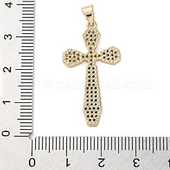 Pendentifs en laiton avec micro micro pavé de zircone cubique transparent&nbsp;KK-A212-01B-G